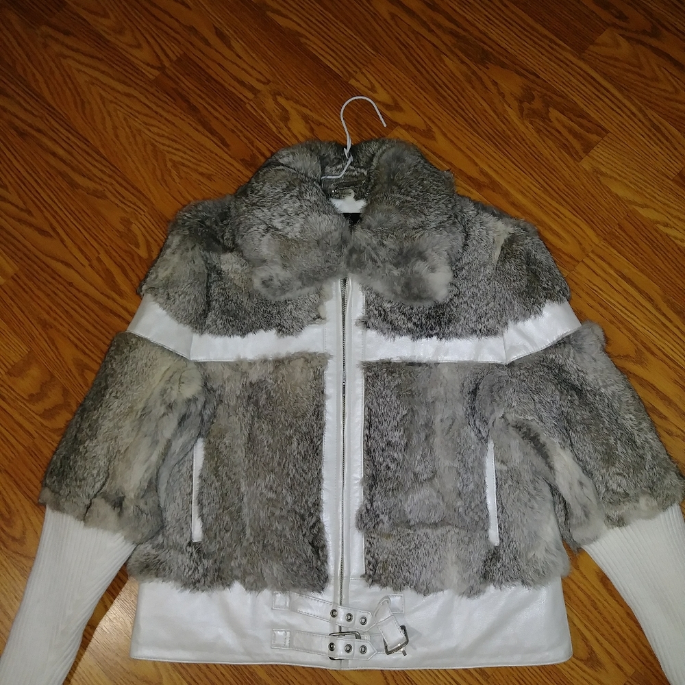 BABY PHAT Women's Rabbit Fur Jacket/Coat - Picture 8 of 8